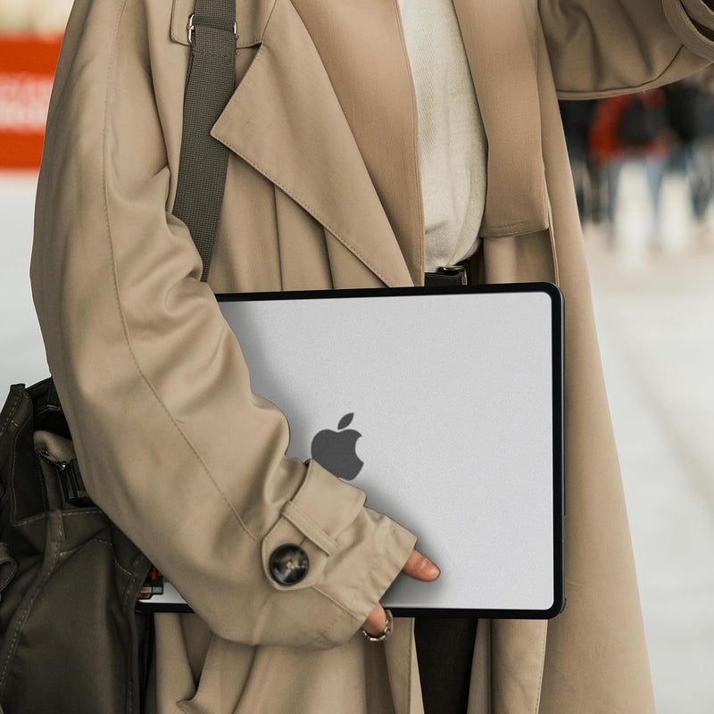 BlueSwan Anti-Cracking Hard Shell Case Compatible with MacBook Air 13 inch M4 M3 M2 2026 2025-2022 A3240 A3113 A2681, Drop Protection Soft TPU Bumper PC Base for Air 13.6 inch, Frosted Clear - Image 2